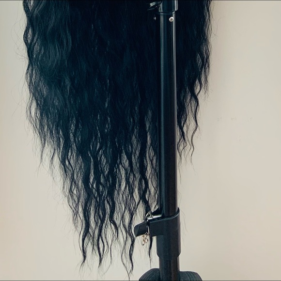 Gorgeous 36” Long Black Premium Fiber Lace Front Wig for Daily Wear or Events - Picture 6 of 14